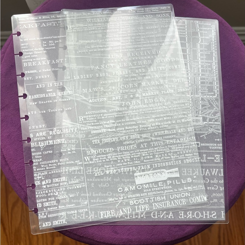 ⭐️NEW⭐️ Jane’s Agenda Clear Vintage Print Planner Cover